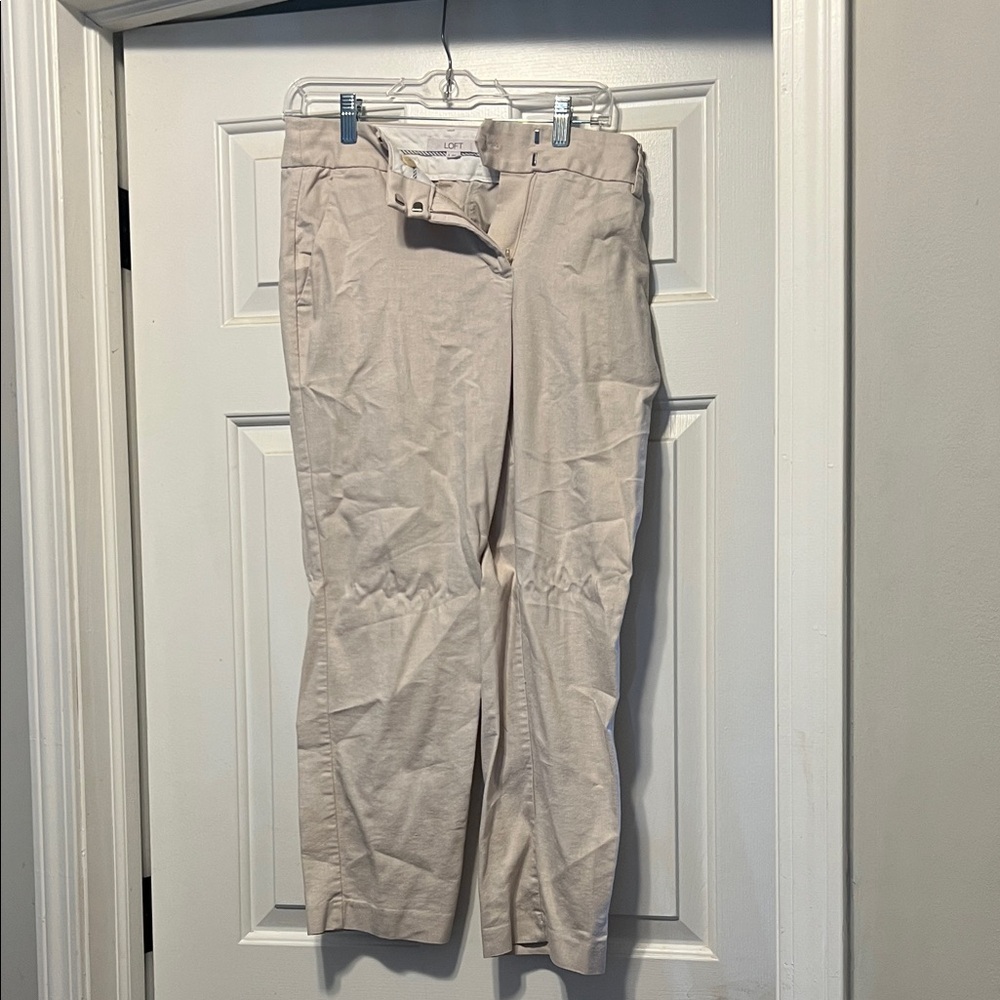 LOFT Light Beige Casual Pants